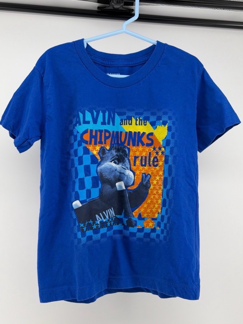 Vintage Alvin and the Chipmunks Rule Boys Blue T-Shirt- Size Medium